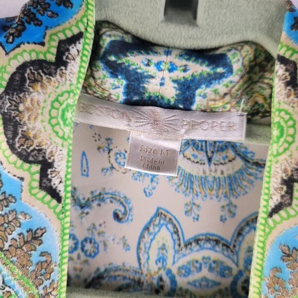 Boston Proper  Long Ombre Fringe dress Size Medium Hippiecore - Picture 2 of 5